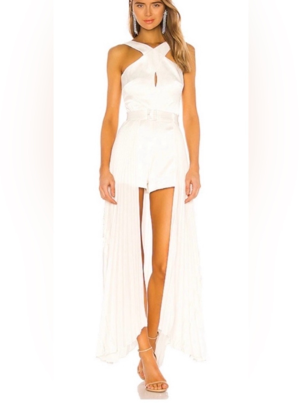 Gorgeous, stunning Alexis Ambra Romper- Ivory Texture- Beautiful Skirt Overlay 🤍
